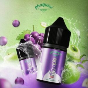 Phatjuice Graple 酷斃葡萄 煙油（30-50mg） 瓶身展示，瓶身印有紫色葡萄圖案與品牌標誌。
