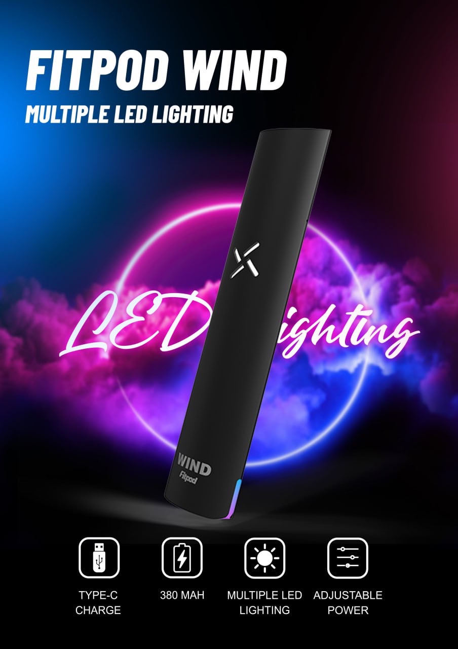Fitpod Wind 發光主機,通用悅刻一代煙彈的電子煙設備