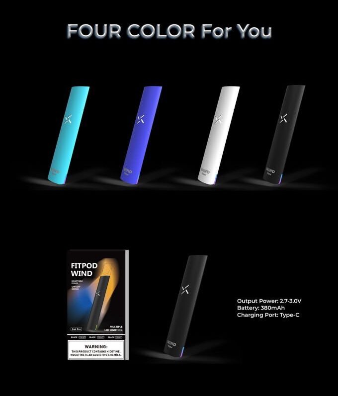 Fitpod Wind 發光 悅刻一代 ,通用悅刻一代煙彈的電子煙設備