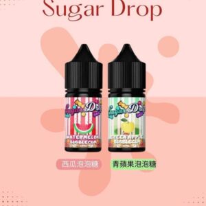 童年 Sugar Drop 西瓜泡泡糖 (30-50mg) 搭配西瓜與泡泡糖意象，呈現出清爽甜美的水果風味。