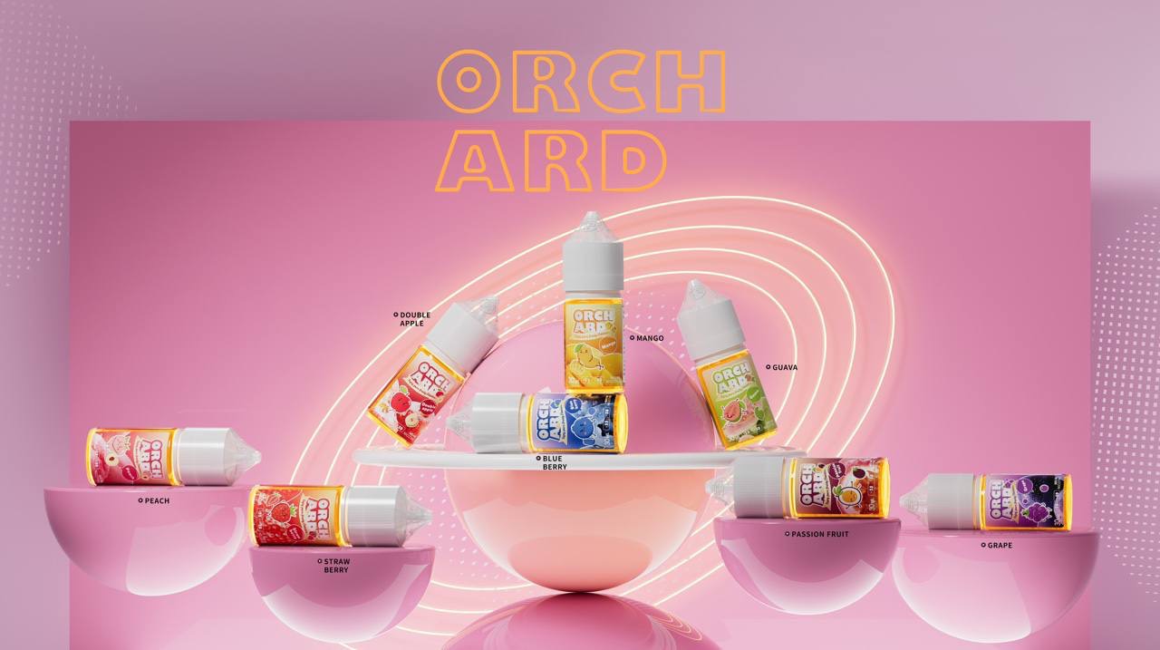 ORCHARD 果園系列 無涼 煙油 (35-50mg) 無涼煙油瓶裝展示,濃郁水果口味不含涼感,適合冬天使用