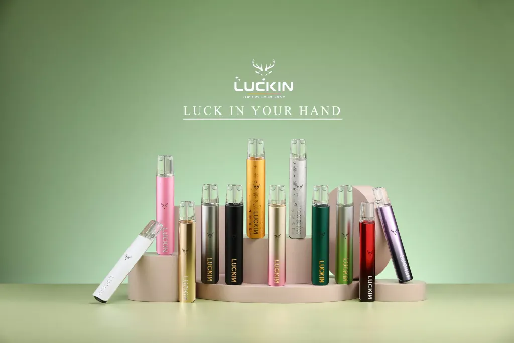 LUCKIN 幸運主機 一代通用 電子煙展示圖,顏色多樣,質感出眾