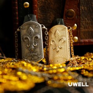 UWELL SCULPTOR 雕塑家電子煙主機，雕花金屬機身設計，小巧輕便適合新手使用