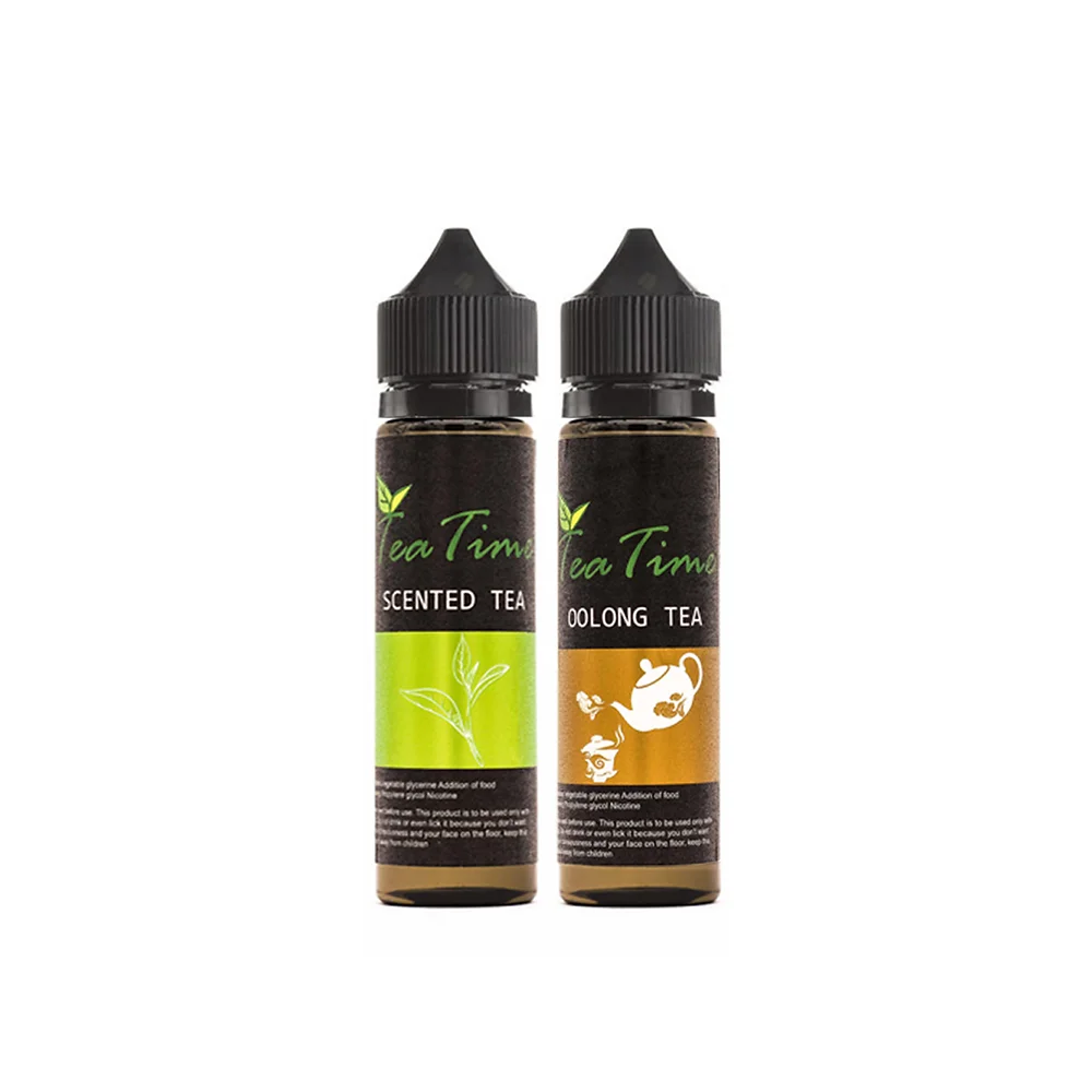 TEA TIME 大煙油 60ML 瓶身設計典雅,象徵自然茶香與清新口感。