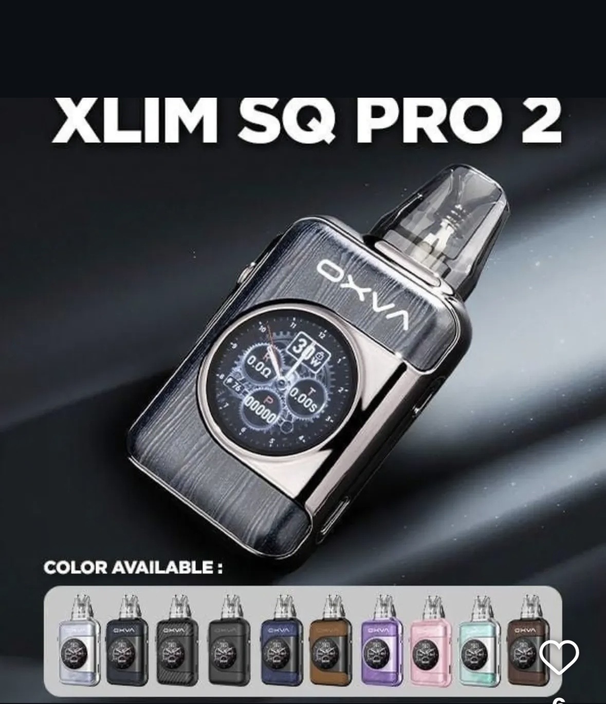 OXVA Xlim SQ PRO2 小蠻牛 電子煙|1.09吋觸控螢幕與1600mAh電池